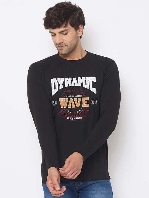 men long sleeves front print sweatshirt - 21686429 - Standard Image - 0