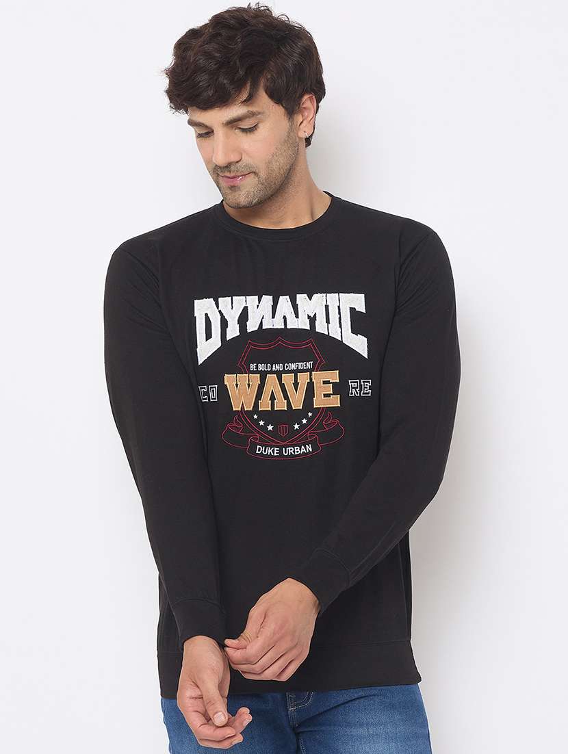men long sleeves front print sweatshirt - 21686429 - Zoom Image - 0