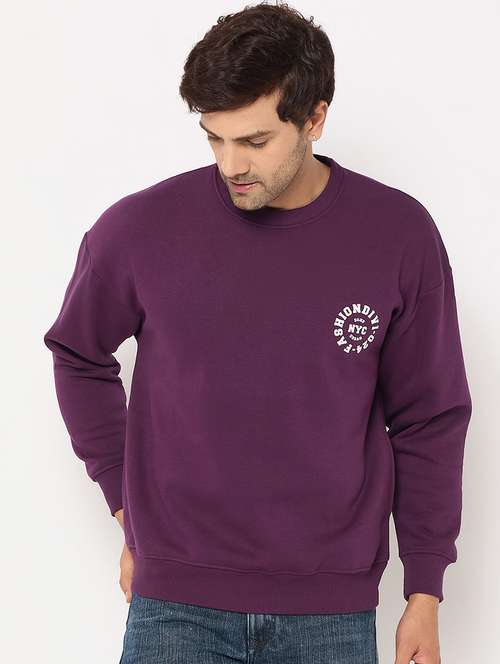 men long sleeves front & back print sweatshirt - 21686431 -  Standard Image - 0