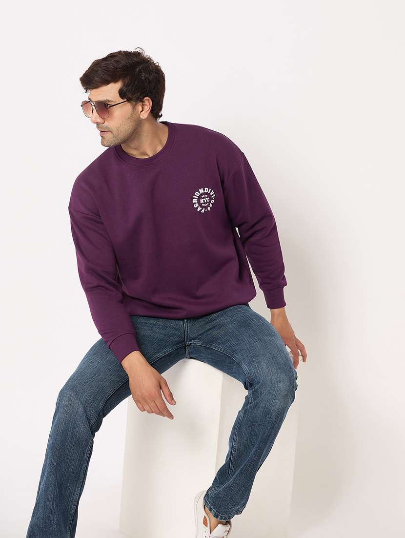 men long sleeves front & back print sweatshirt - 21686431 -  Standard Image - 3