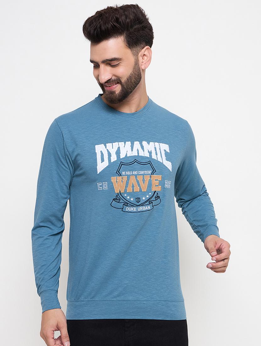 men long sleeves front print sweatshirt - 21686440 - Zoom Image - 0