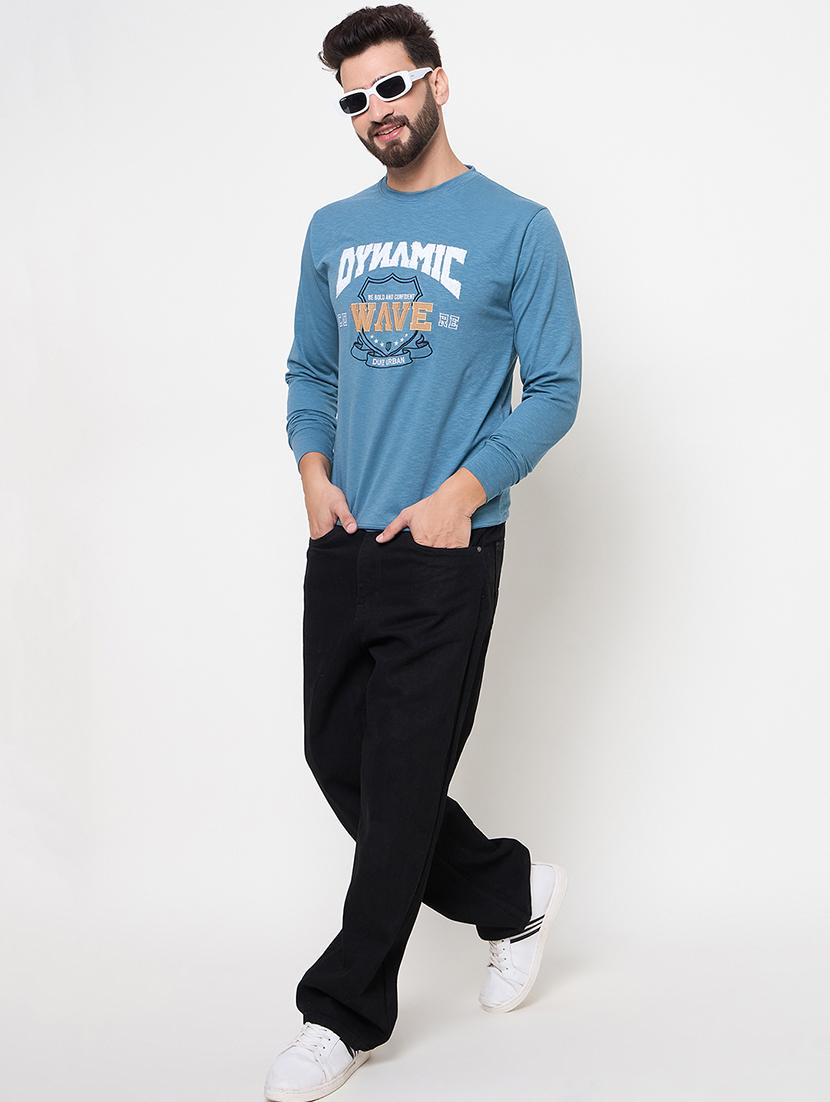 men long sleeves front print sweatshirt - 21686440 - Standard Image - 3