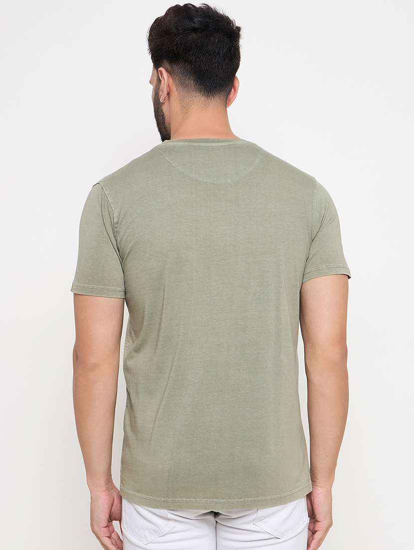 men round neck front print t-shirt - 21686480 -  Standard Image - 3