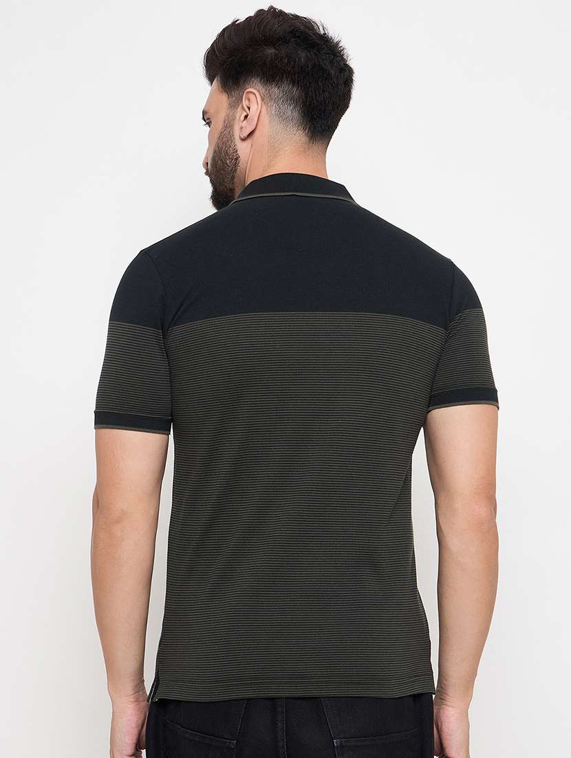 men short sleeves color block polo t-shirt - 21686502 -  Standard Image - 3