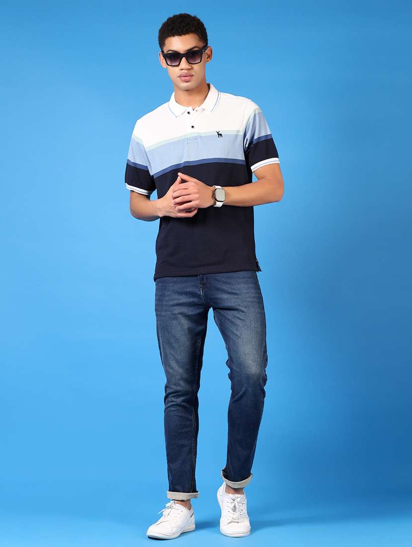 men striped short sleeve regular fit polo t-shirt - 21686575 -  Standard Image - 3