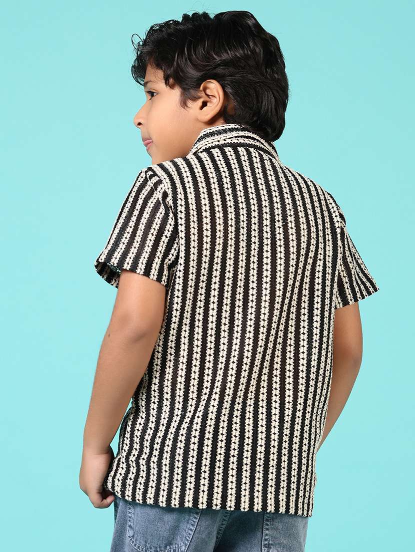 boys self designed collared shirt - 21686602 -  Standard Image - 3