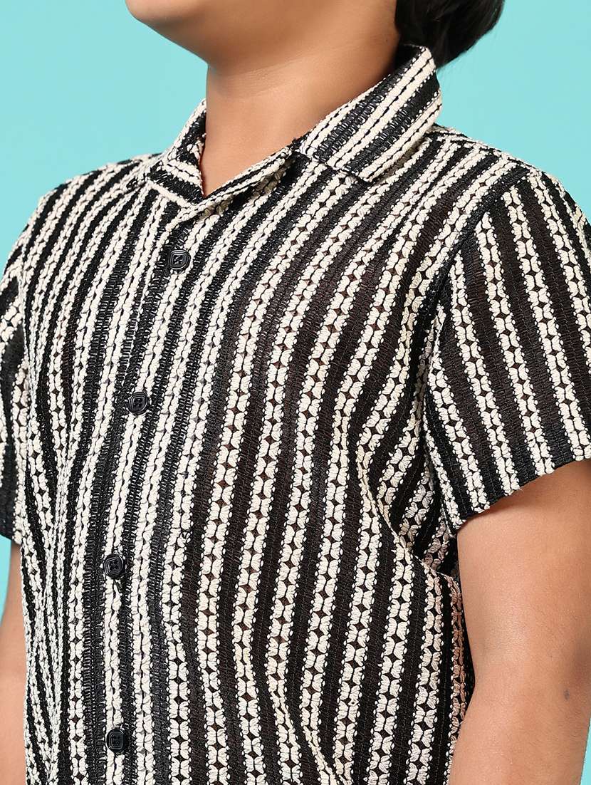 boys self designed collared shirt - 21686602 -  Standard Image - 5