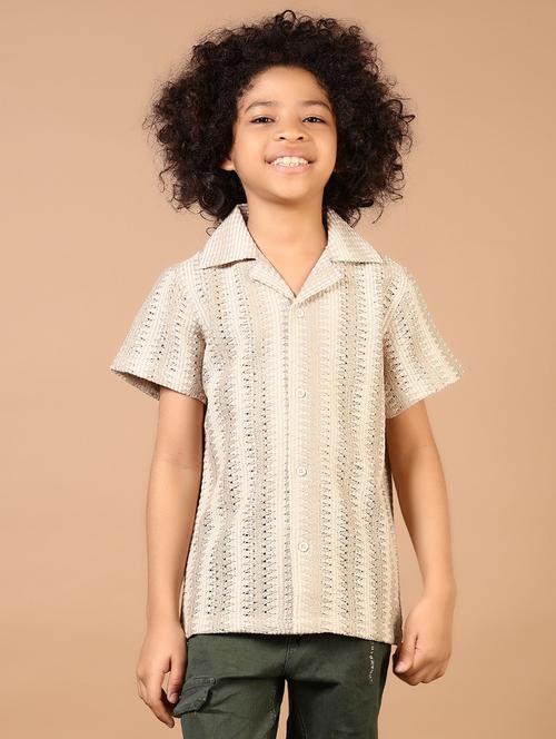 boys self designed cuban collared shirt - 21686603 -  Standard Image - 0