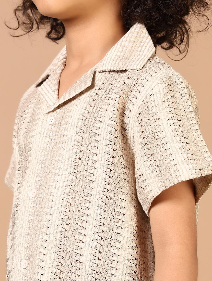 boys self designed cuban collared shirt - 21686603 - Standard Image - 5