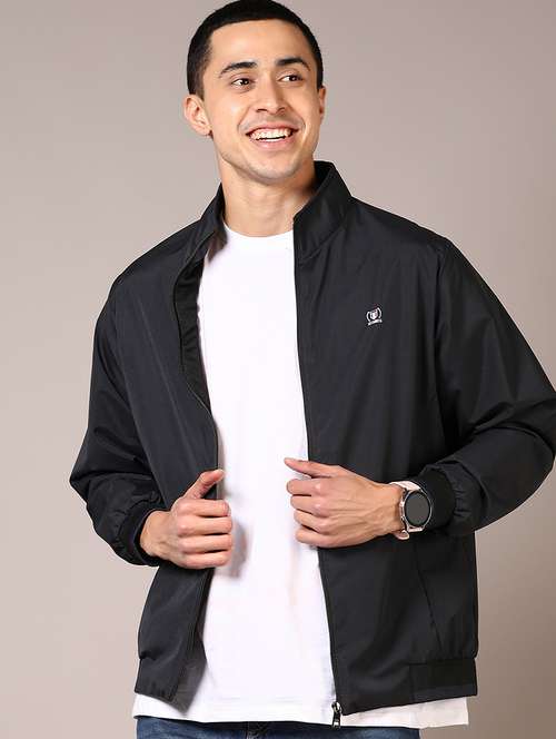 men solid long sleeve bomber jacket - 21686675 -  Standard Image - 0