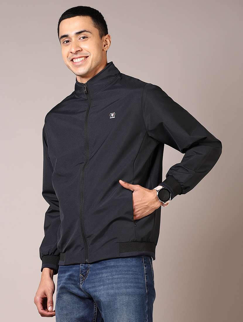 men solid long sleeve bomber jacket - 21686675 -  Standard Image - 5