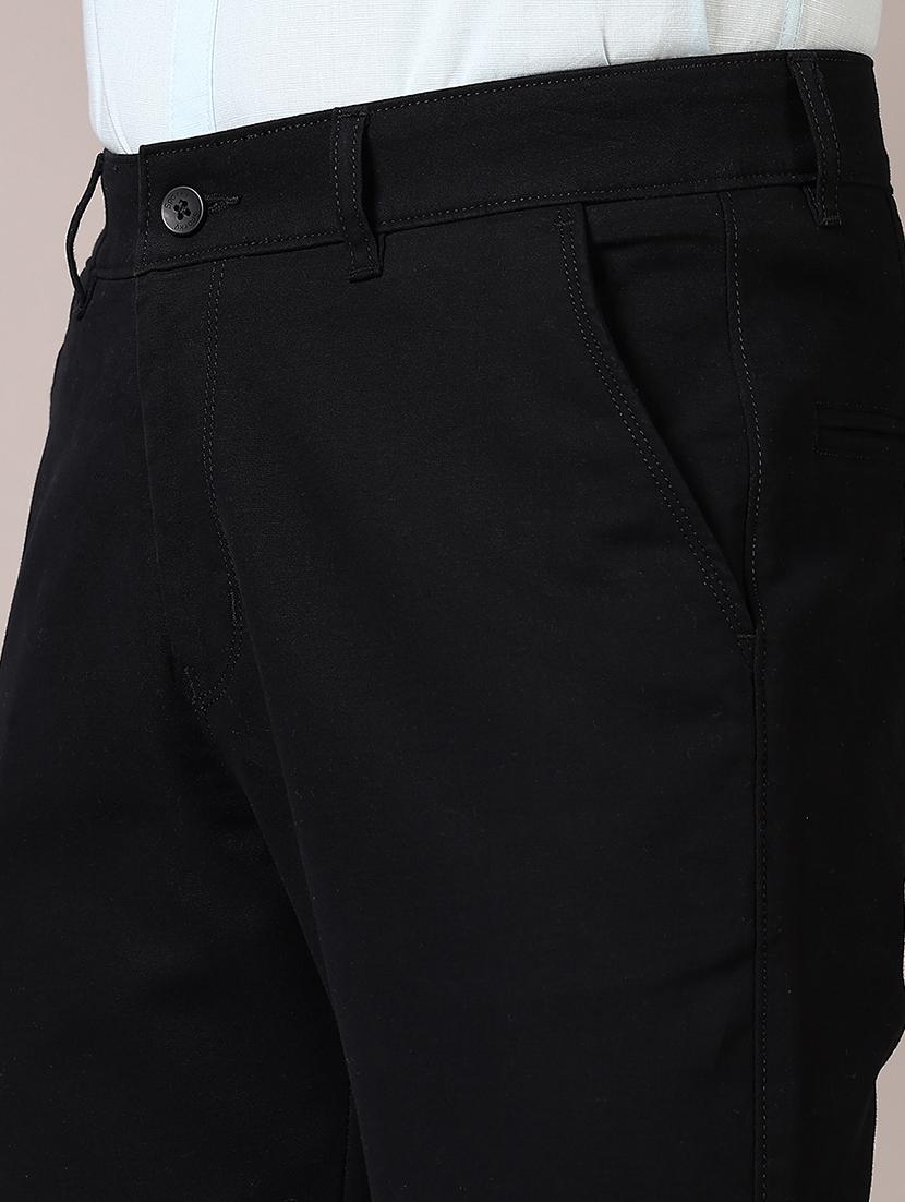 men solid mid rise chinos trouser - 21686692 - Standard Image - 5