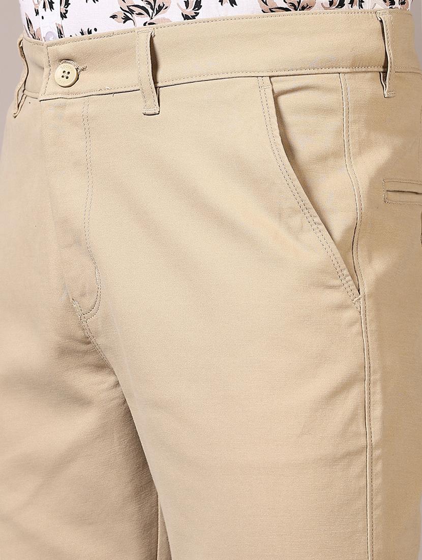 men solid mid rise chinos trouser - 21686693 - Standard Image - 5