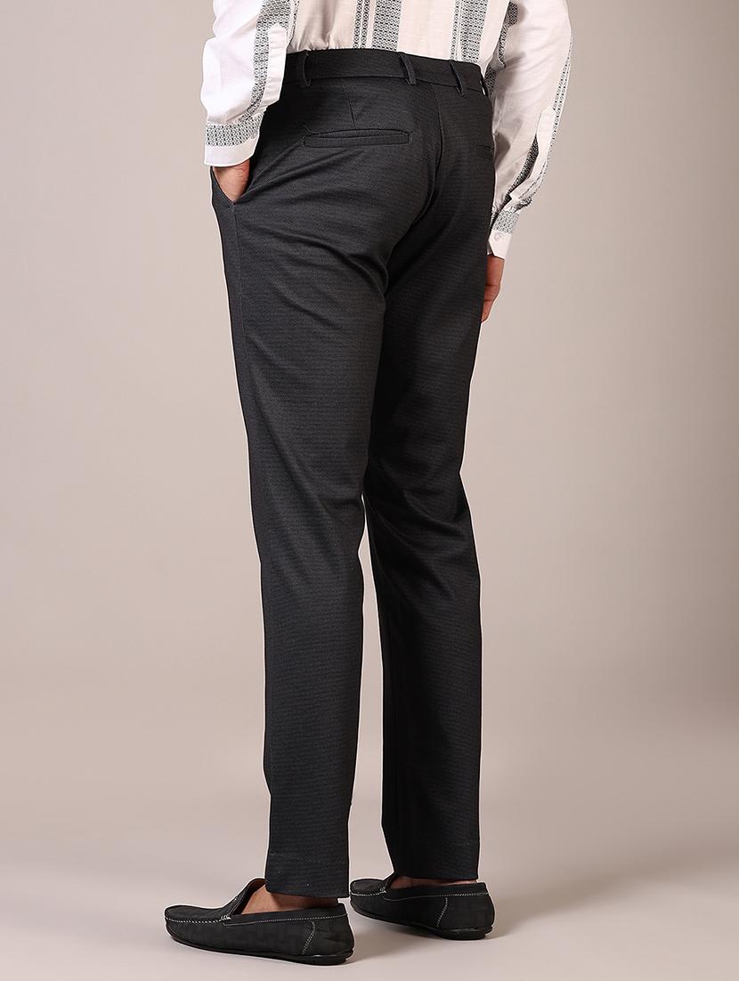 men solid mid rise chinos trouser - 21686711 - Standard Image - 3