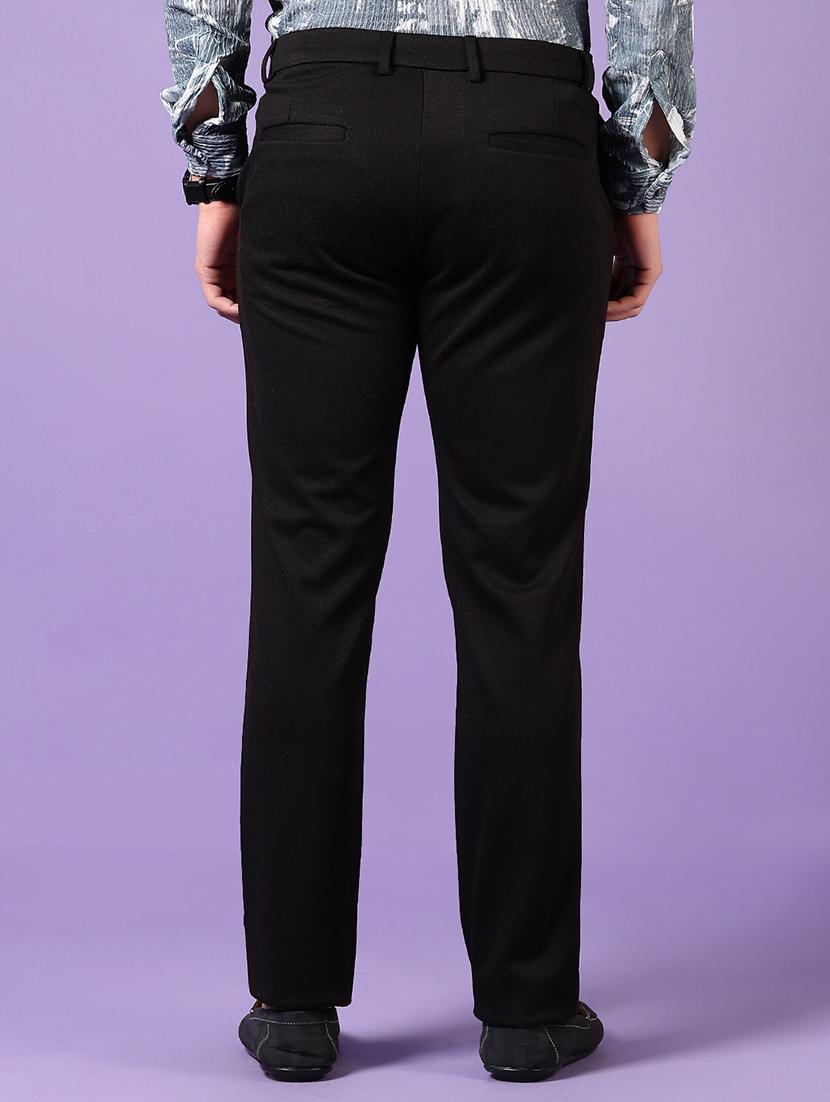 men solid mid rise casual chinos - 21686717 - Standard Image - 3