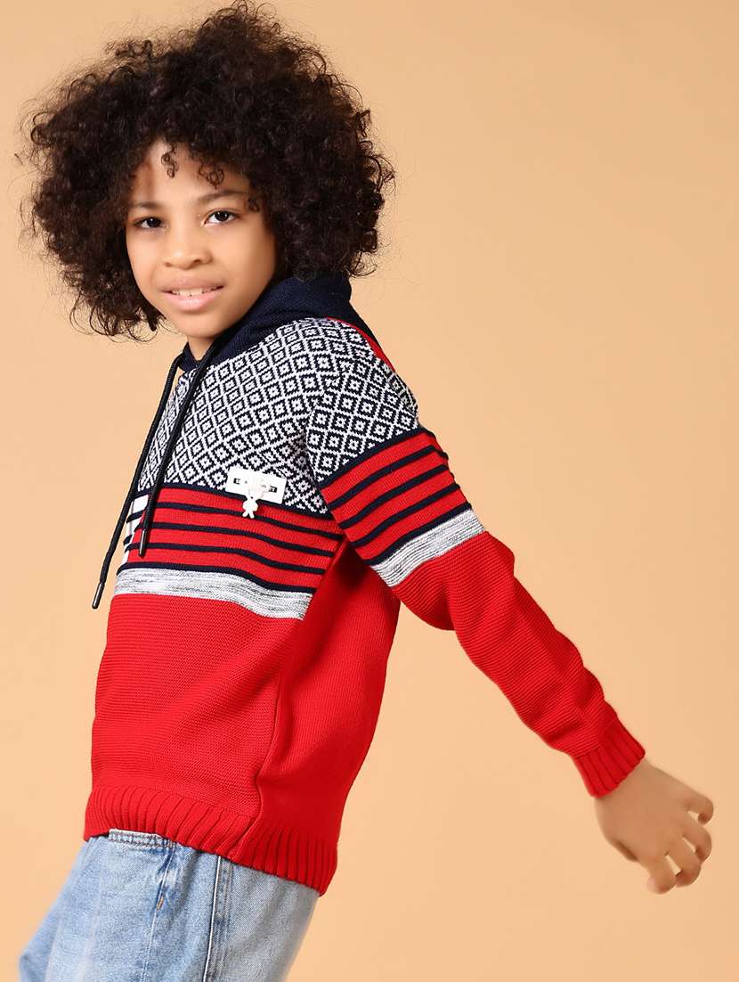 women color blocked long sleeve hooded sweater - 21686732 -  Standard Image - 5