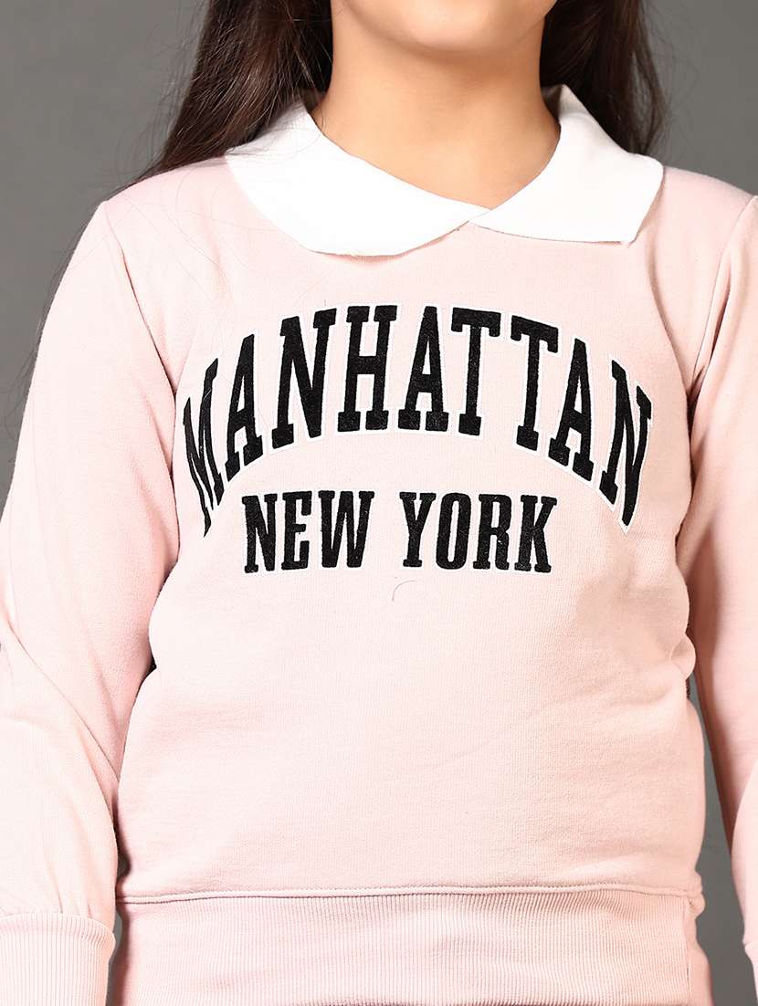 girls long sleeves front print sweatshirt - 21686738 -  Standard Image - 5