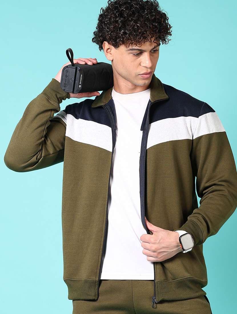 men color block track pant full length track suit