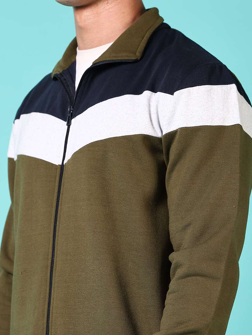 men color block track pant full length track suit - 21686750 -  Standard Image - 3