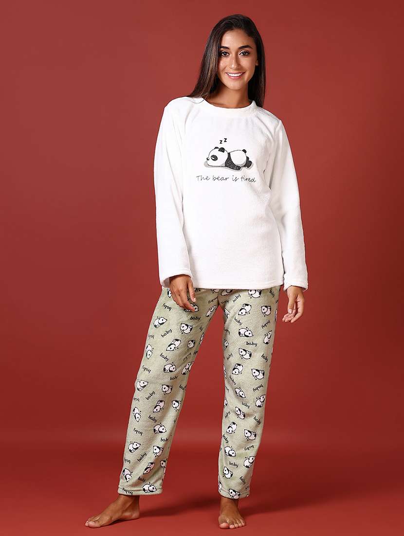 women printed nightwear pyjama set