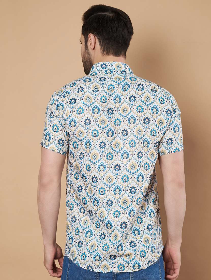 men short sleeves printed casual shirt - 21687073 -  Standard Image - 3