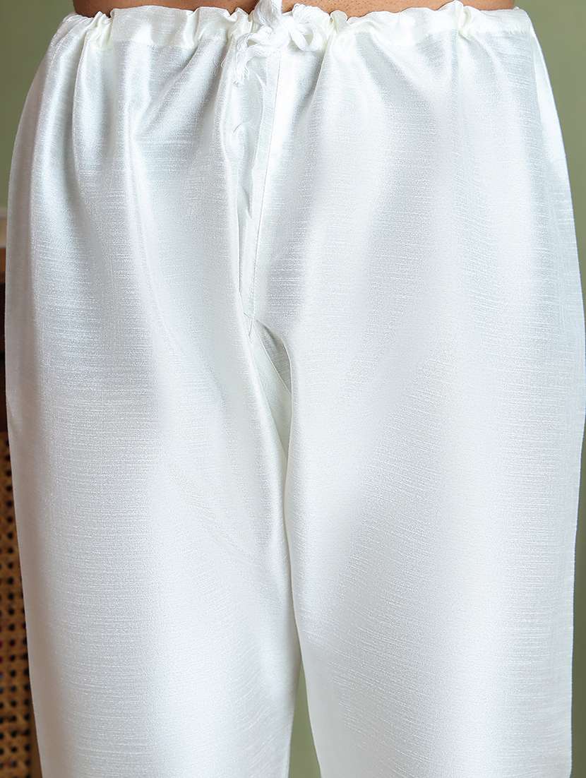 men printed kurta pyjama with jacket ethnic wear set - 21687085 -  Standard Image - 5