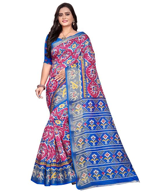 women printed casual wear saree with blouse - 21687112 - Standard Image - 0