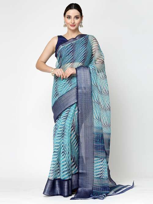 women printed casual wear saree with blouse - 21687142 - Standard Image - 0