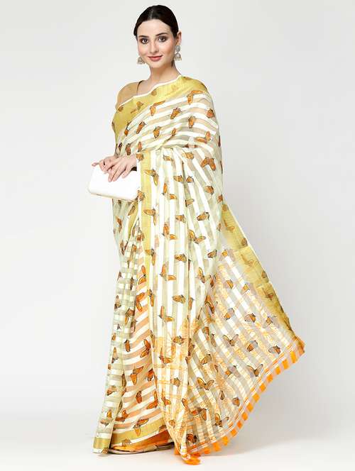 women printed casual wear saree with blouse - 21687215 -  Standard Image - 0