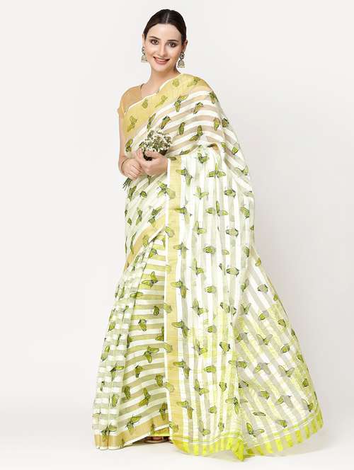women printed casual wear saree with blouse - 21687216 -  Standard Image - 0