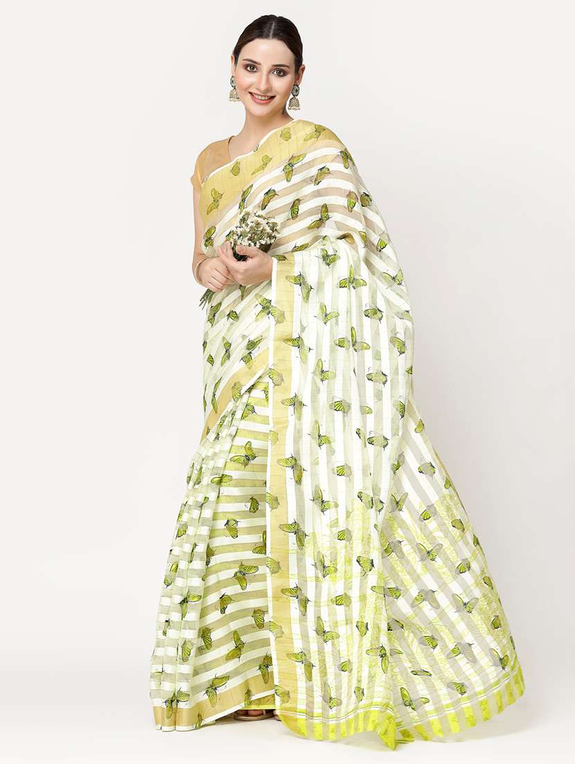 women printed casual wear saree with blouse - 21687216 -  Zoom Image - 0