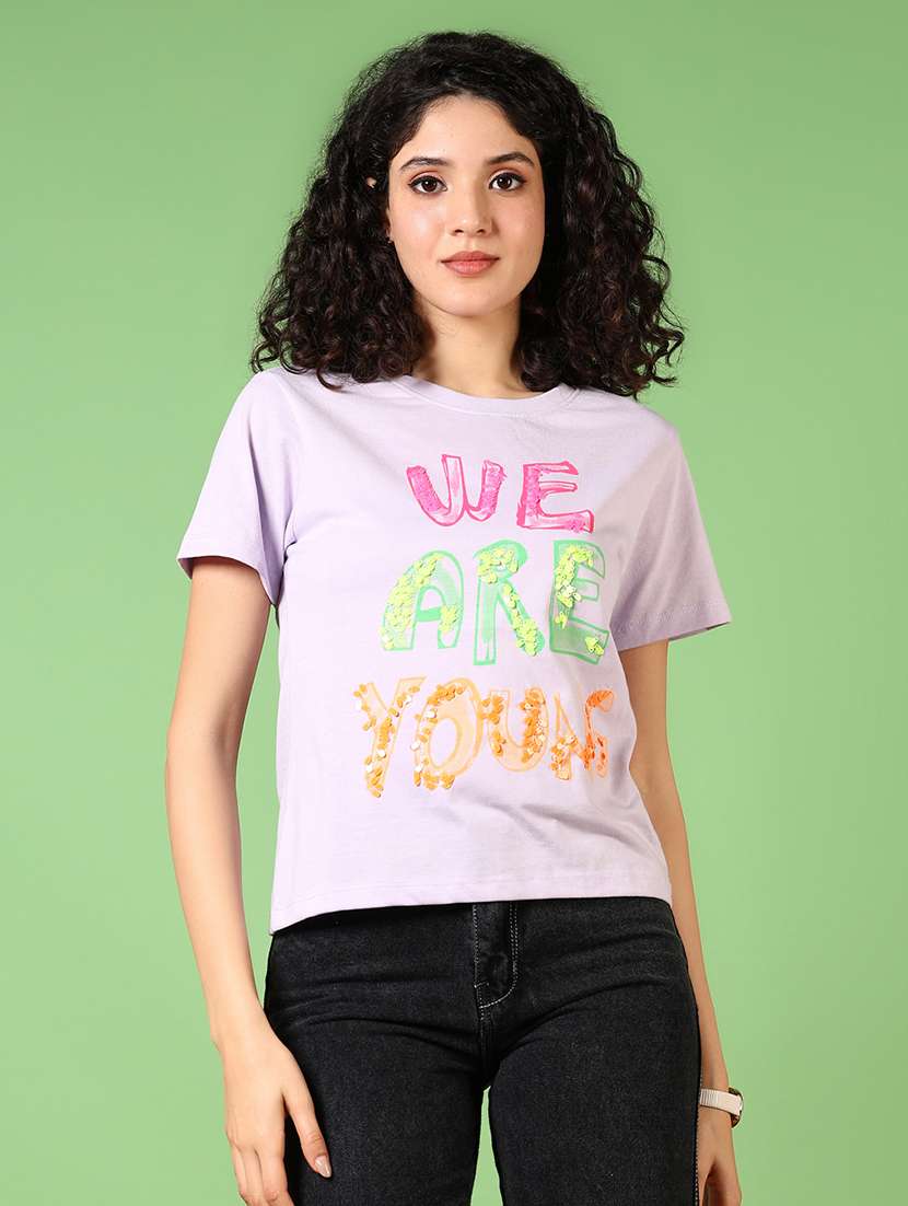 women printed round neck t-shirt - 21687489 -  Zoom Image - 0