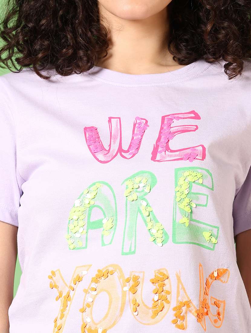 women printed round neck t-shirt - 21687489 - Standard Image - 5