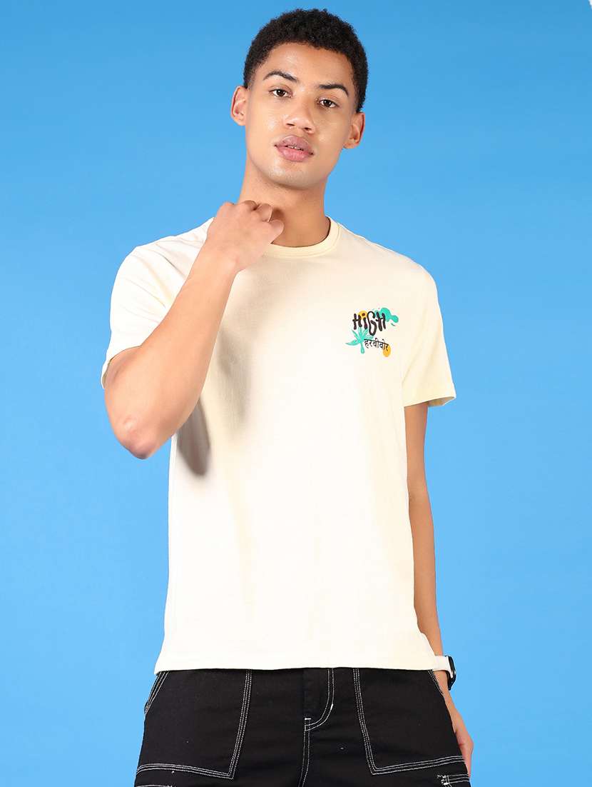 men printed short sleeve regular fit t-shirt