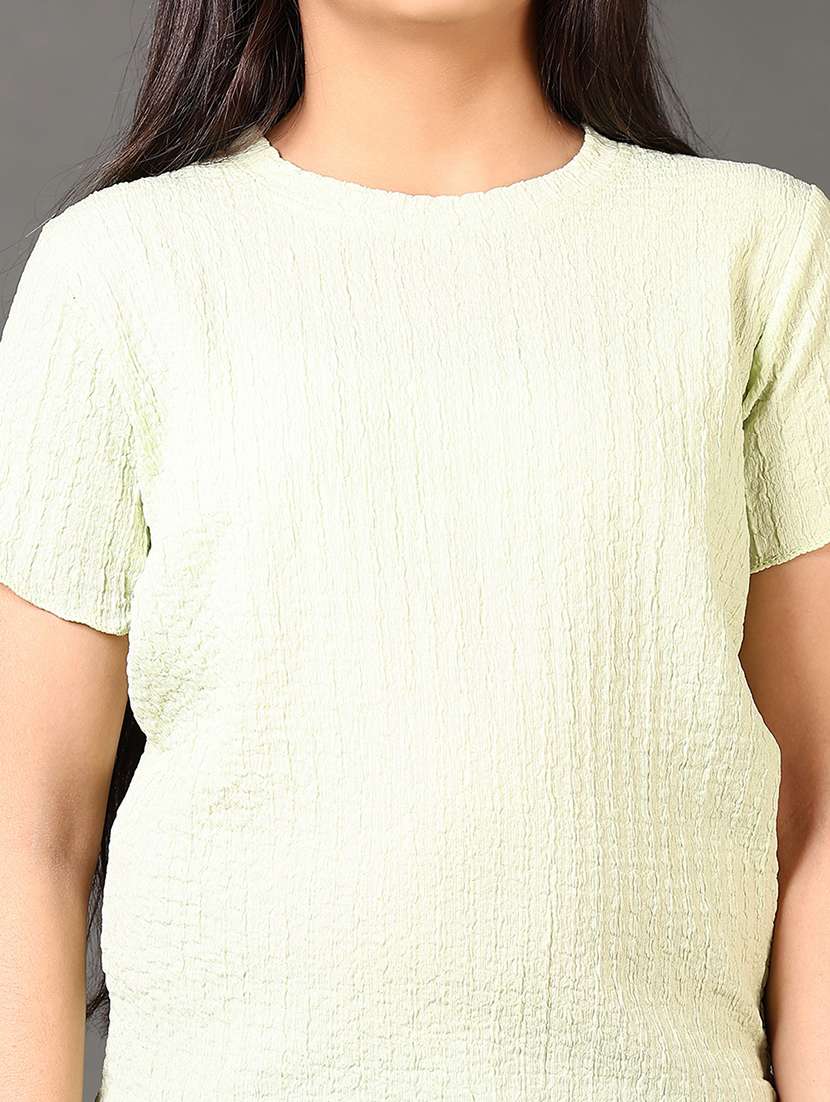 girls solid short sleeves tee - 21687526 - Standard Image - 5