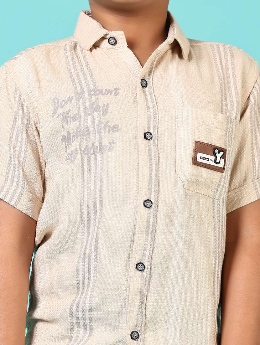 boys self designed collared shirt - 21687555 -  Standard Image - 5