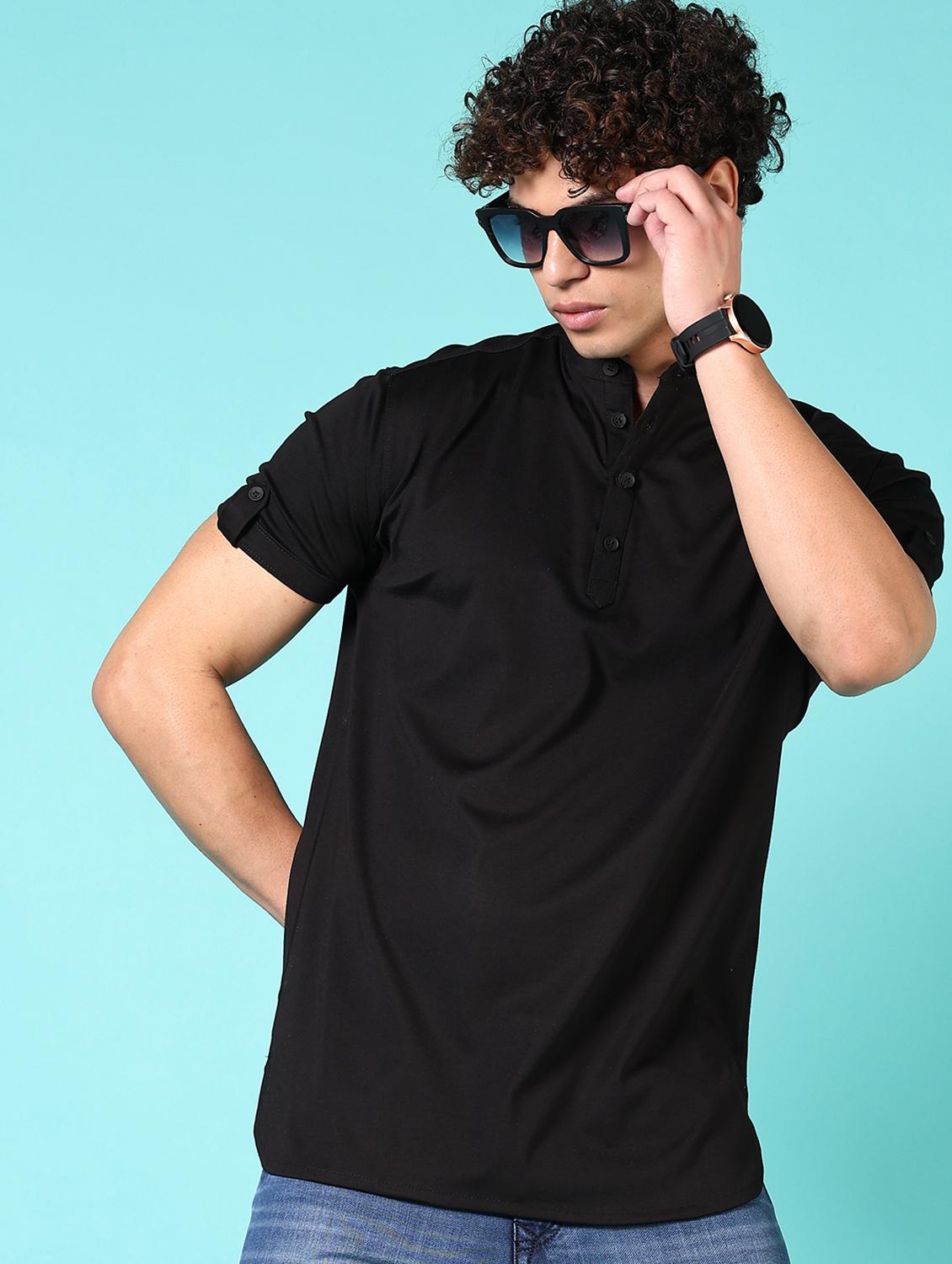 men solid short sleeves slim fit t-shirt - 21687649 - Standard Image - 3