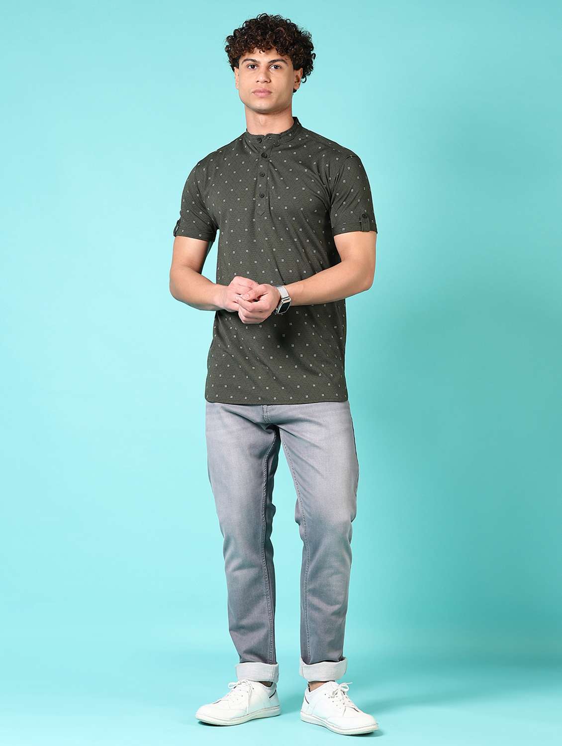 men printed short sleeves slim fit t-shirt - 21687650 - Standard Image - 3