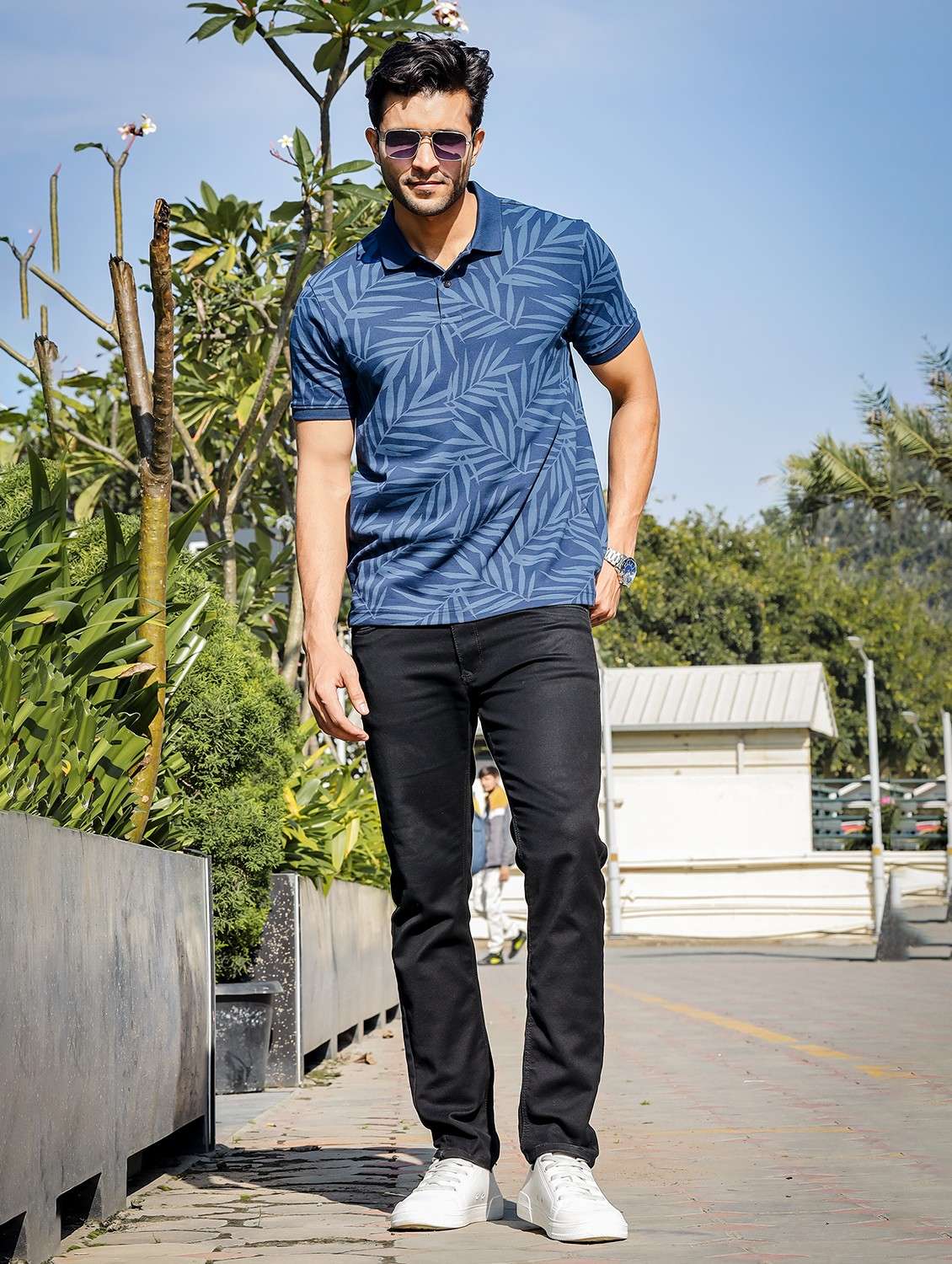 men short sleeves printed polo t-shirt  - 21687693 -  Standard Image - 5