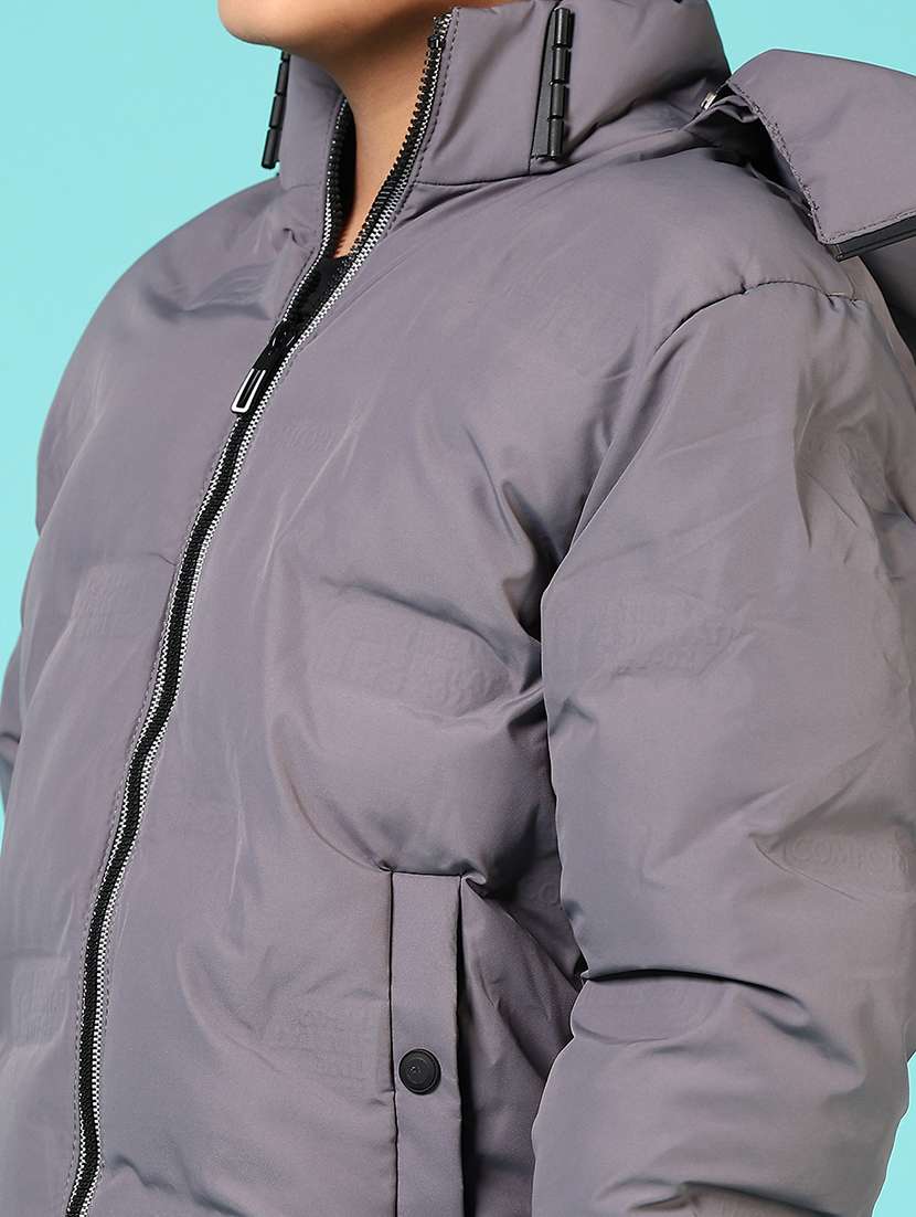 boys solid long sleeve hooded quilted jacket - 21688085 -  Standard Image - 3