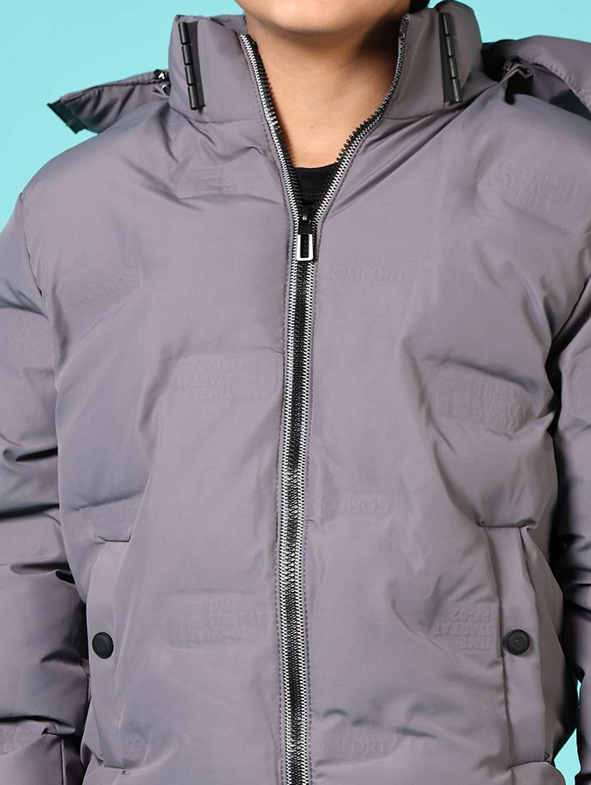 boys solid long sleeve hooded quilted jacket - 21688086 -  Standard Image - 3