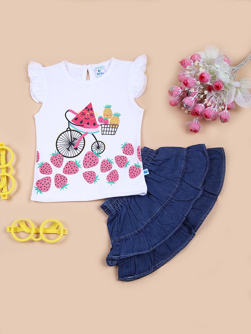 kids printed top and skirt set - 21688092 - Zoom Image - 0