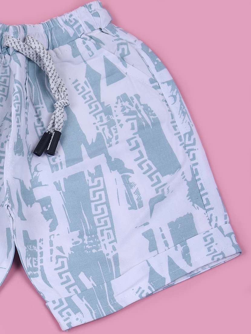 boys printed shirt and shorts set - 21688105 -  Standard Image - 3