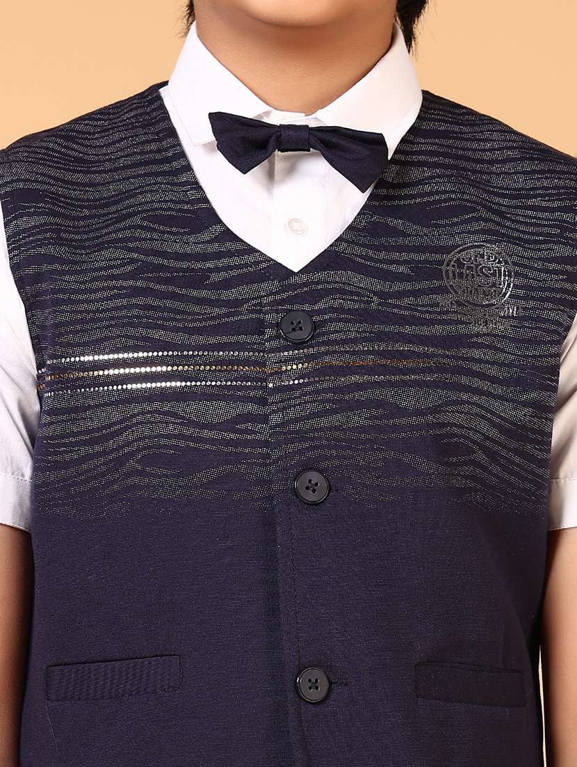 boys self designed shirt & short with wasitcoat - 21688110 -  Standard Image - 5