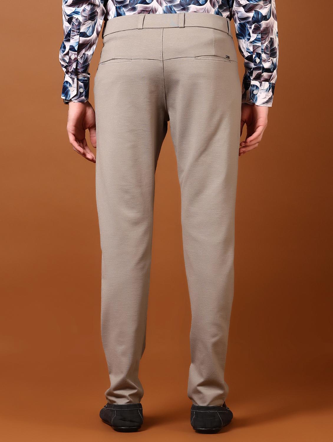 men solid mid rise casual chinos - 21688205 - Standard Image - 3
