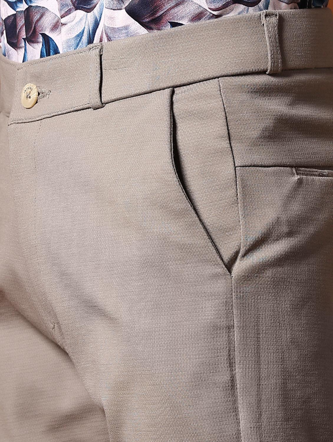 men solid mid rise casual chinos - 21688205 - Standard Image - 5