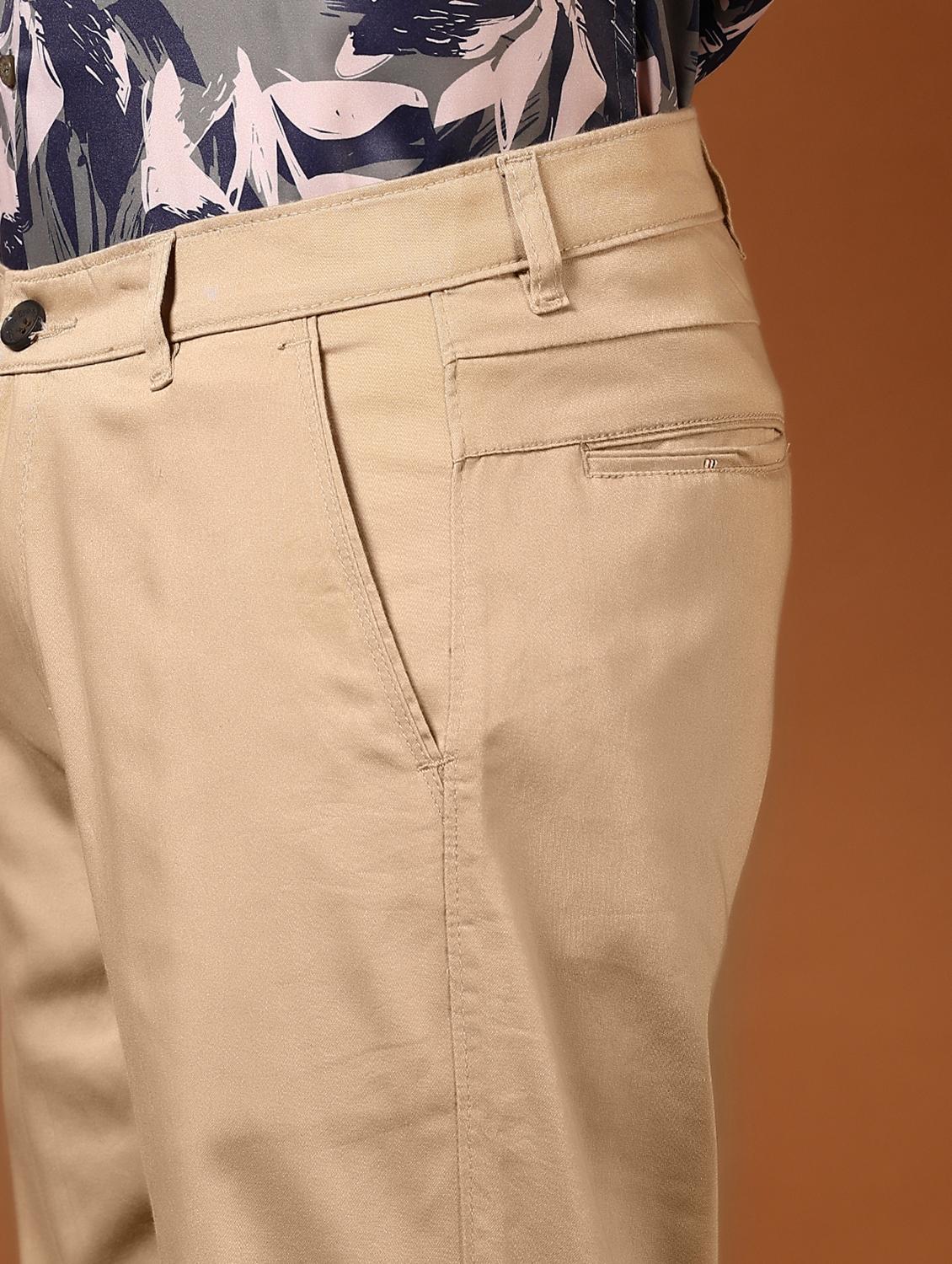 men solid mid rise casual chinos - 21688207 - Standard Image - 5