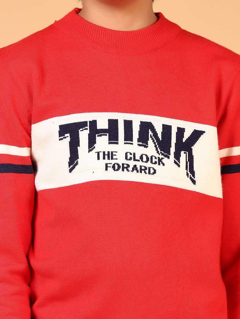 boys typographic long sleeve pullover sweater - 21688253 -  Standard Image - 3