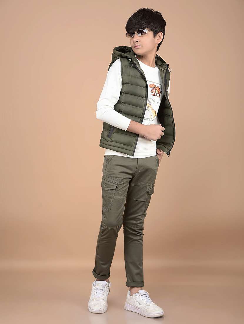 boys solid sleeveless quilted jacket - 21688313 -  Standard Image - 5