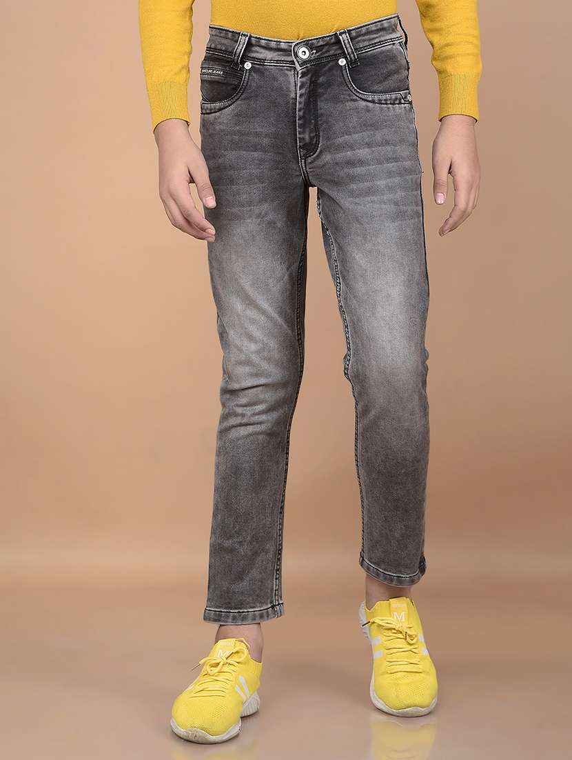 boys mid rise washed jeans